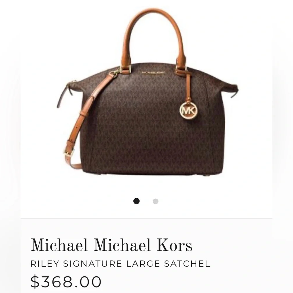 Michael Kors Riley Large Signature Satchel - Picture 2 of 13